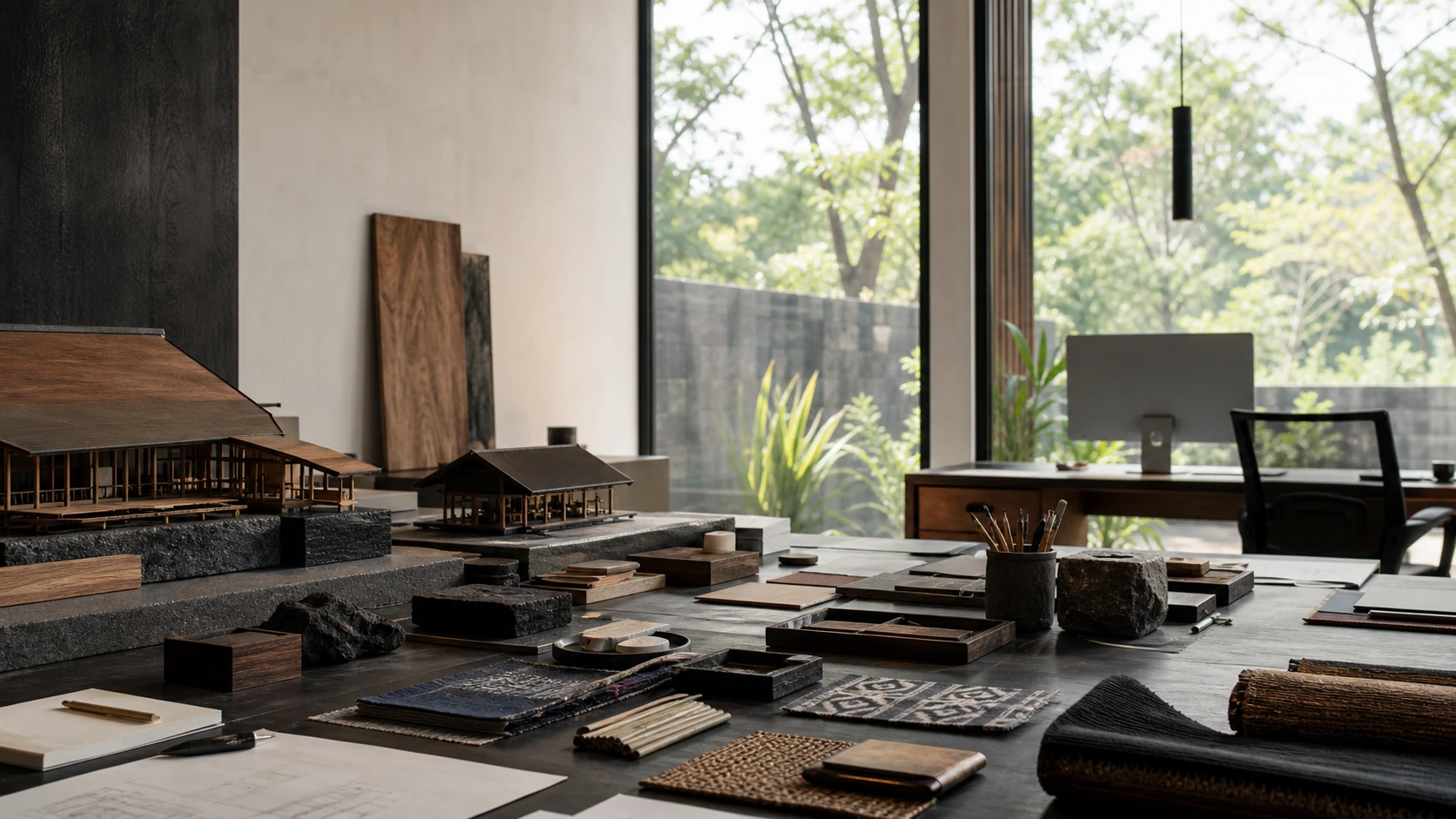 Conceptual Indonesian design atelier representing Jupura's approach to materials, product development, and craftsmanship