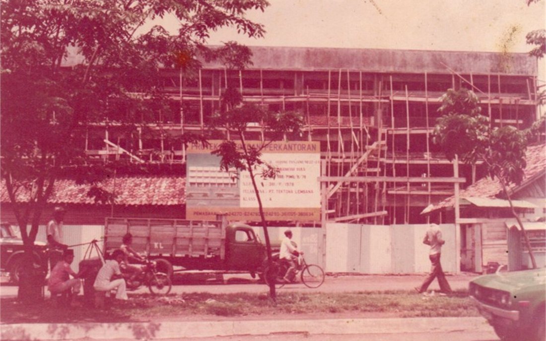 Archival construction project from Jupura's earlier business journey